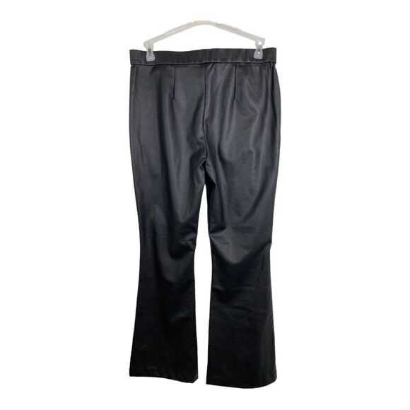 #90 VERO MODA Black Vegan Wide Leg Trousers - Picture 4 of 10